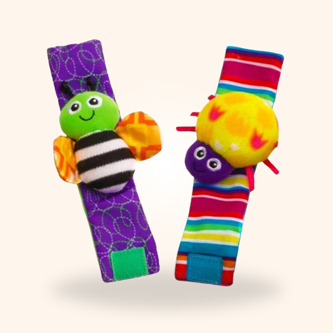 PequeNido™ Calcetines con Sonajero de Juguete - Calcetines suaves para bebé con sonajero incorporado para la diversión
