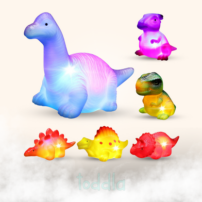 PequeNido™ Juguetes de baño de dinosaurios (6 piezas)