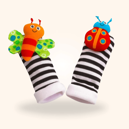 PequeNido™ Calcetines con Sonajero de Juguete - Calcetines suaves para bebé con sonajero incorporado para la diversión