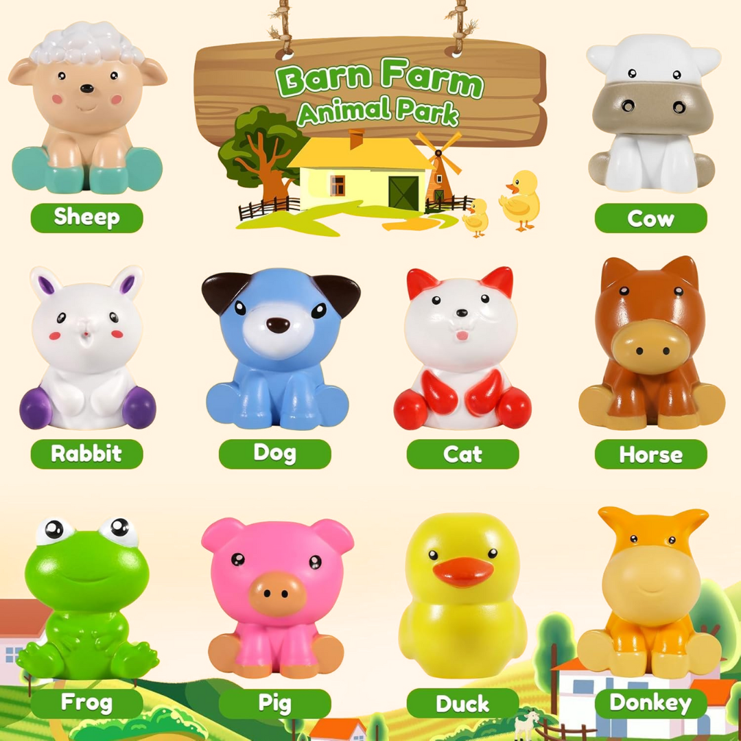 PequeNido™ Conjunto Montessori de animales de granja (20 piezas)