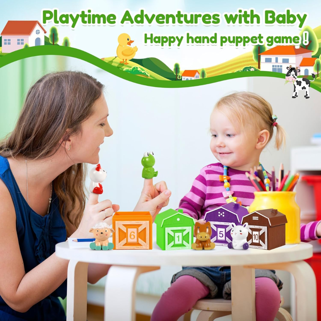 PequeNido™ Conjunto Montessori de animales de granja (20 piezas)