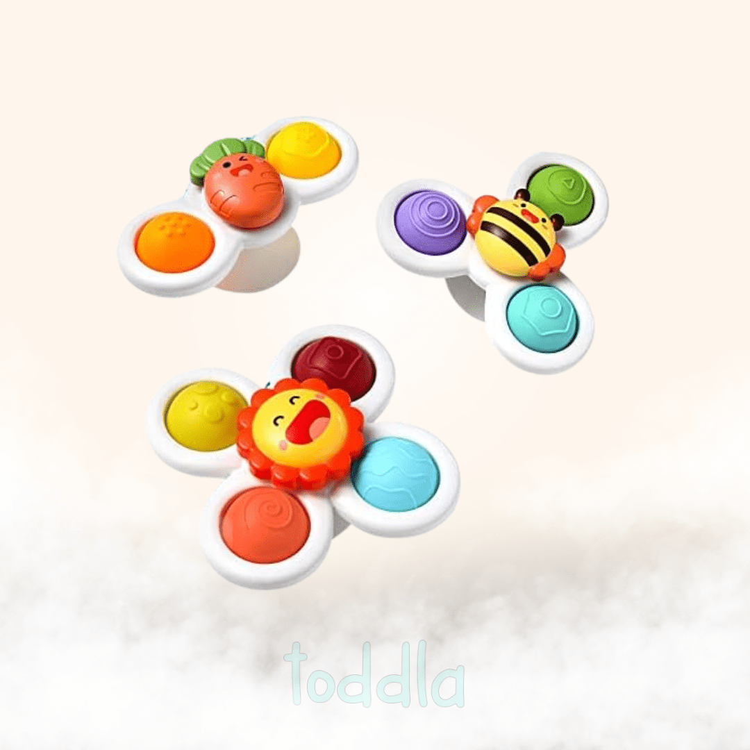 PequeNido™ Fidget Spinner de Succión (Paquete de 3)