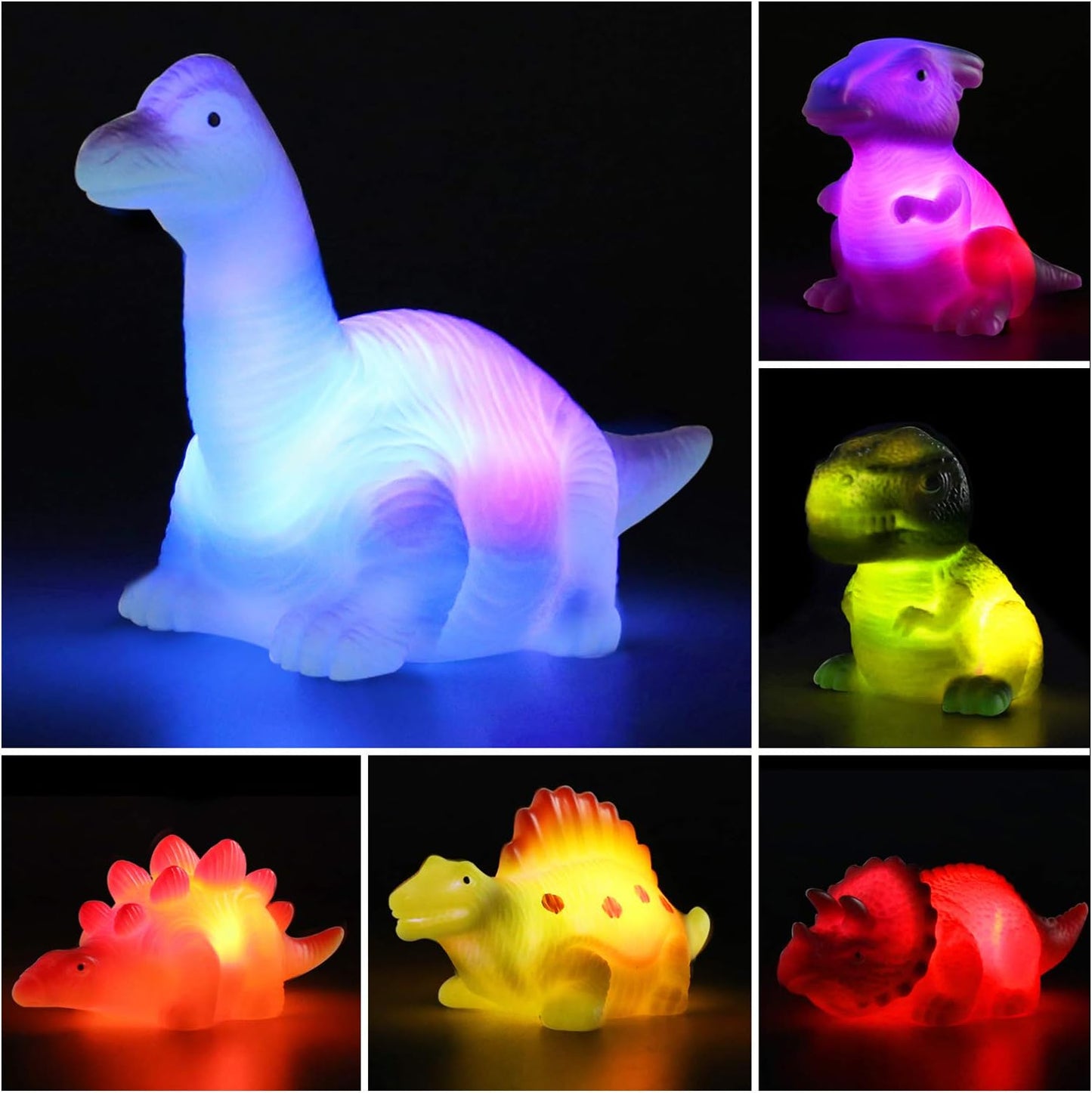 PequeNido™ Juguetes de baño de dinosaurios (6 piezas)