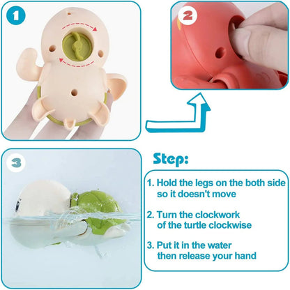 PequeNido™ Juguetes de baño en forma de tortuga (paquete de 3)