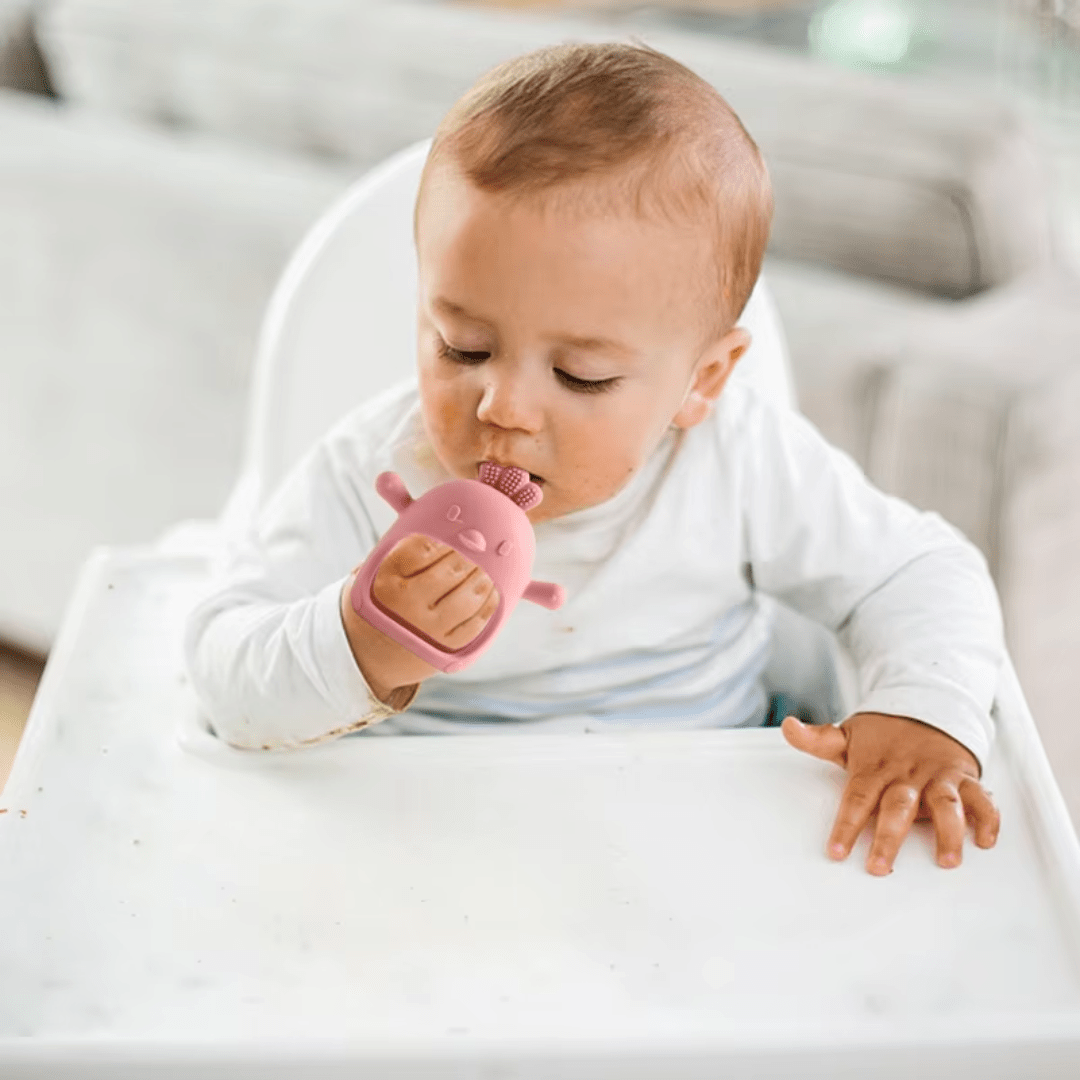 PequeNido™ Mordedor de silicona suave para bebé – masticación segura y suave para bebés