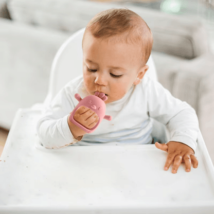 PequeNido™ Mordedor de silicona suave para bebé – masticación segura y suave para bebés