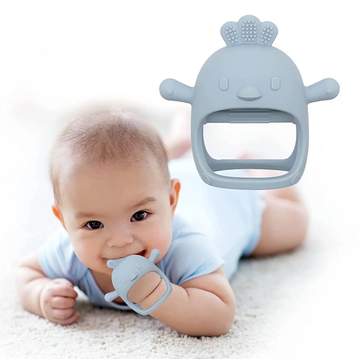 PequeNido™ Mordedor de silicona suave para bebé – masticación segura y suave para bebés